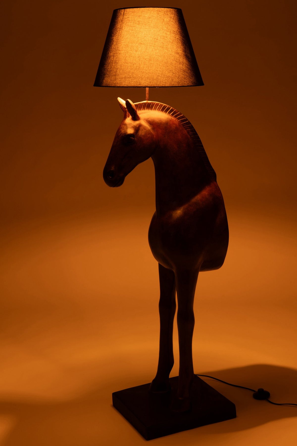J-Line vloerlamp Paardenvoork - polyresin - bruin