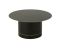 J-Line salontafel Cilinder Rond - ijzer - zwart/goud - L