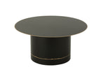 J-Line salontafel Cilinder Rond - ijzer - zwart/goud - L