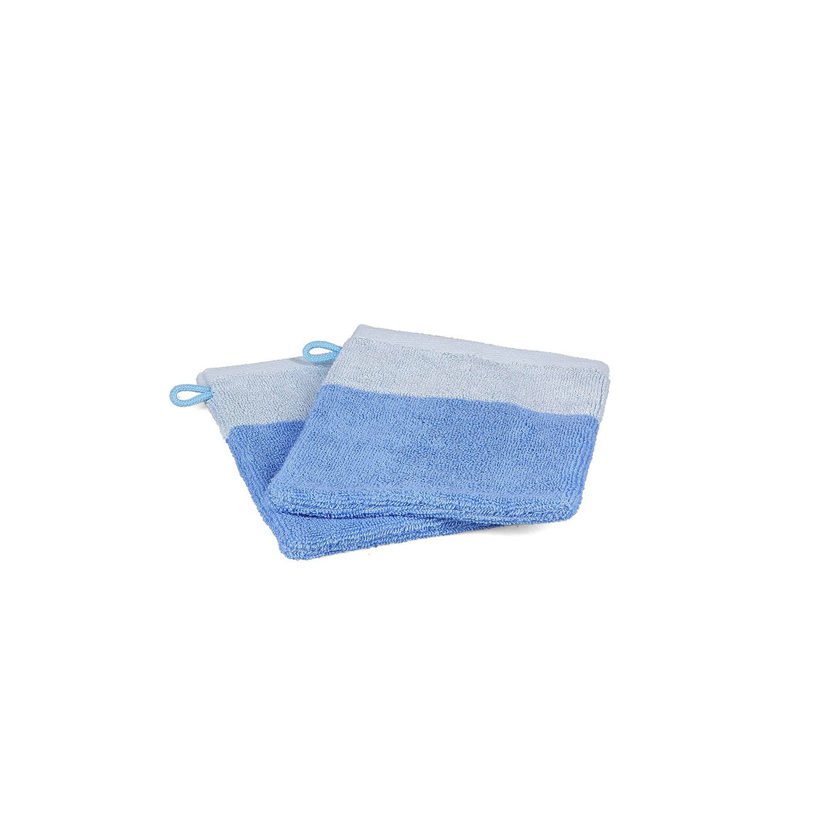 Washandschoen 15x21cm oceaanblauw Pixie - Set van 2