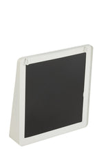 J-Line spiegel Vierkant - metaal/glas - wit - 38 x 41 cm