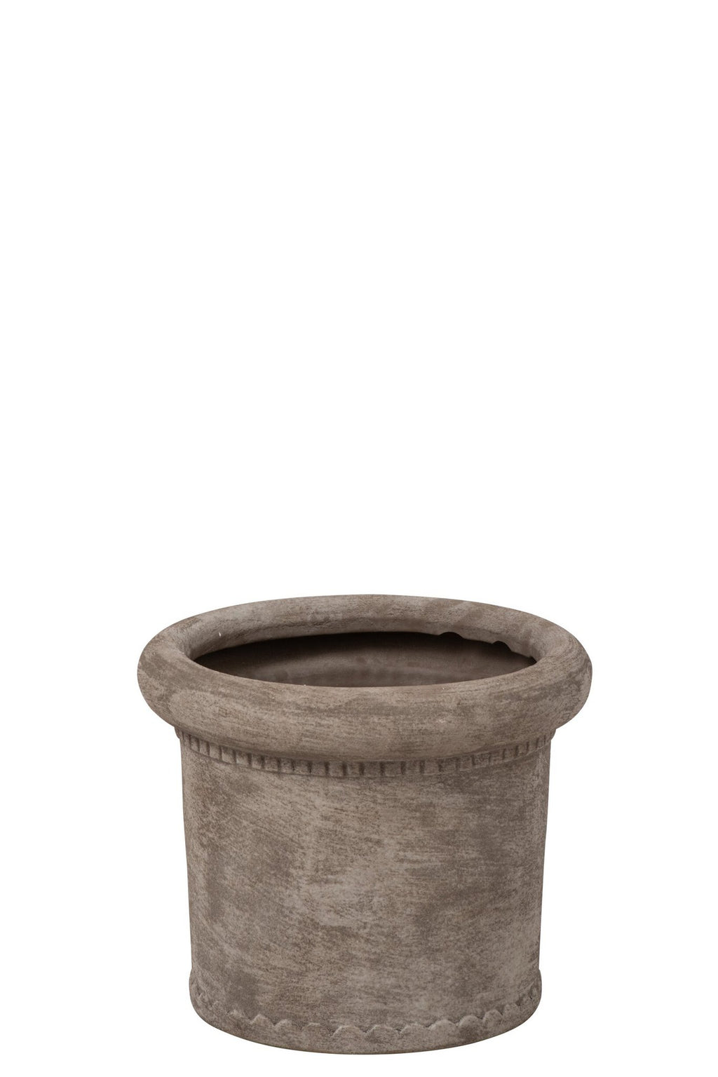 J-Line Bloempot - steengoed - greige - medium