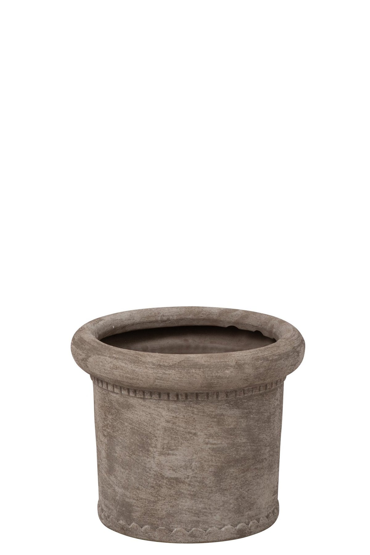 J-Line Bloempot - steengoed - greige - medium
