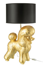 J-Line Lamp Hond Poodle Resine Goud