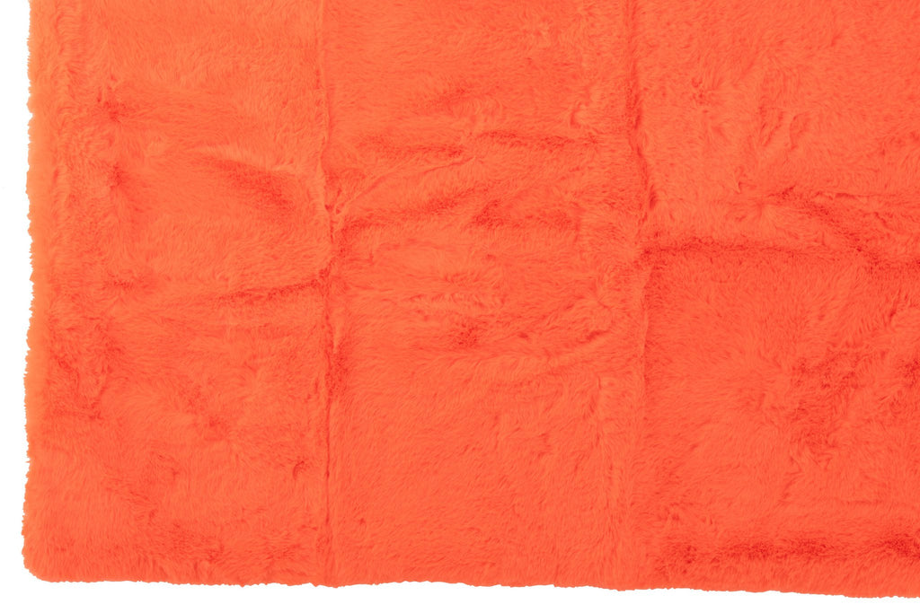 J-Line deken Cutie - polyester - fluo oranje