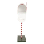 Kerstdecoratie Brievenbus 19x33x92 cm Wit Rood Metaal