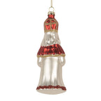 Kersthanger Kerstman 5x5x15 cm Rood Glas