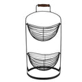 Mandenrek 27x19x57 cm Zwart IJzer Mandje