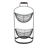 Mandenrek 27x19x57 cm Zwart IJzer Mandje