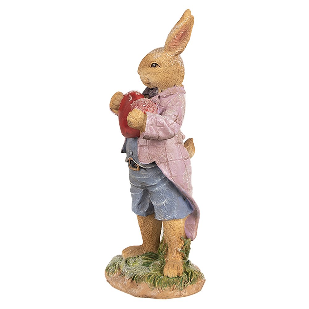 Beeld Konijn 20 cm Bruin Polyresin Paasdecoratie