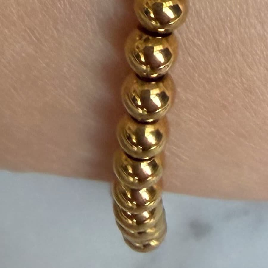 Louiz Gouden kralen armband 4 mm