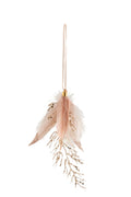 J-Line hanger Pluim + Steen Glitter - veren - lichtroze