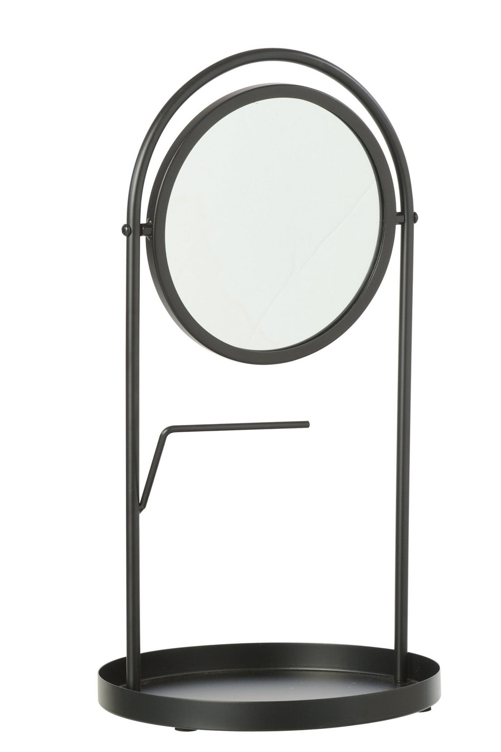 J-Line spiegel + juwelenhouder - ijzer - zwart - L