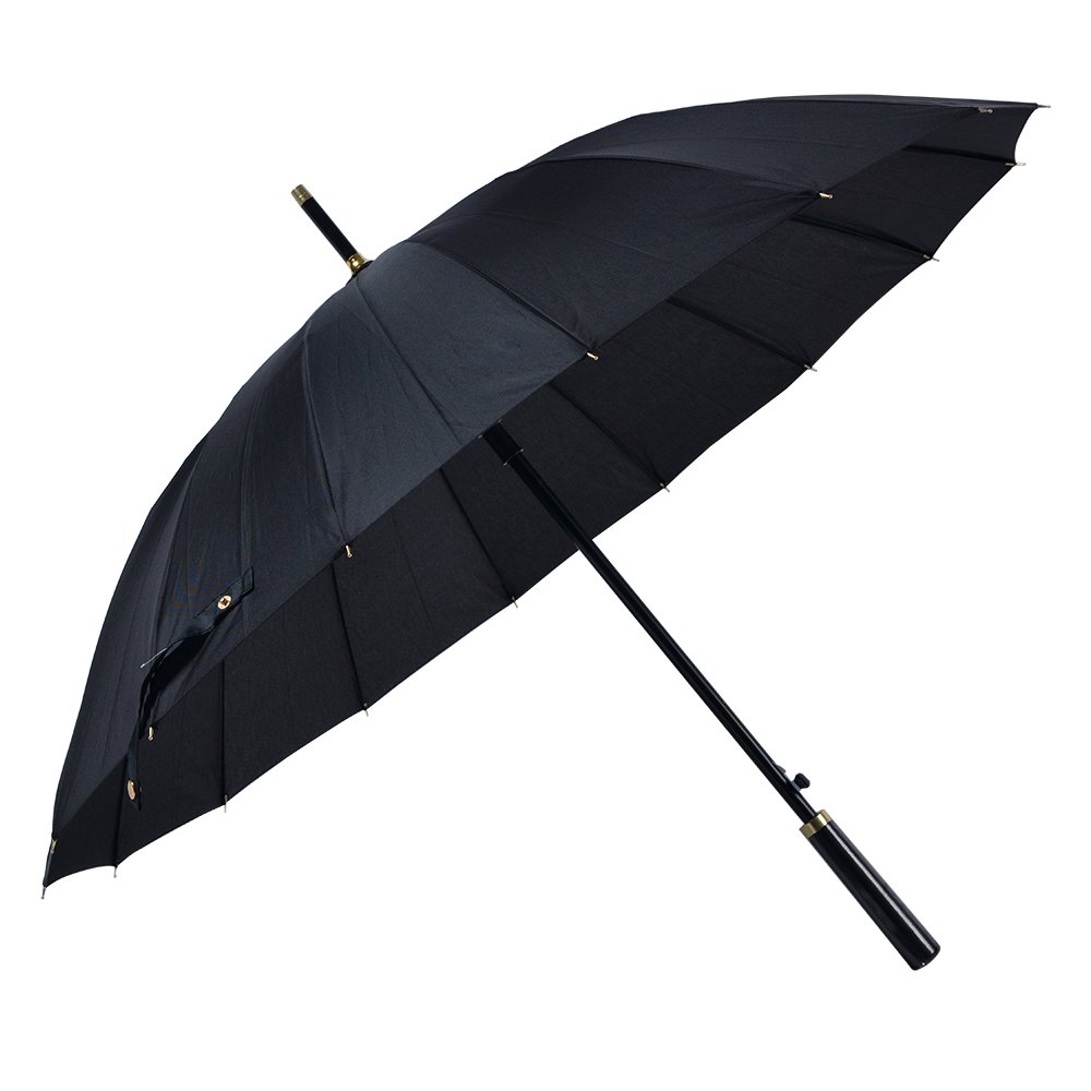 Paraplu Volwassenen Ø 100 cm Zwart Polyester Regenscherm