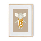 Kinderposter Olifant Juno - Goud, Eco-papier en verpakking