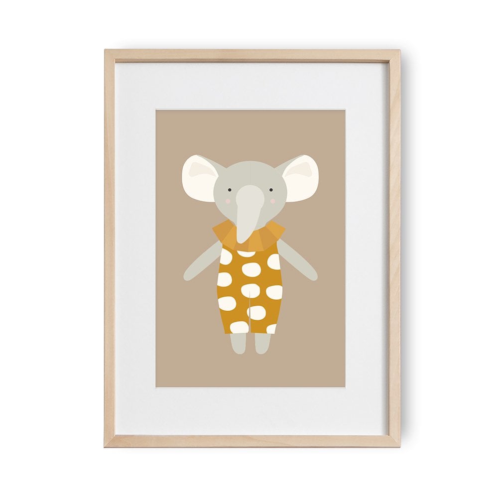 Kinderposter Olifant Juno - Goud, Eco-papier en verpakking