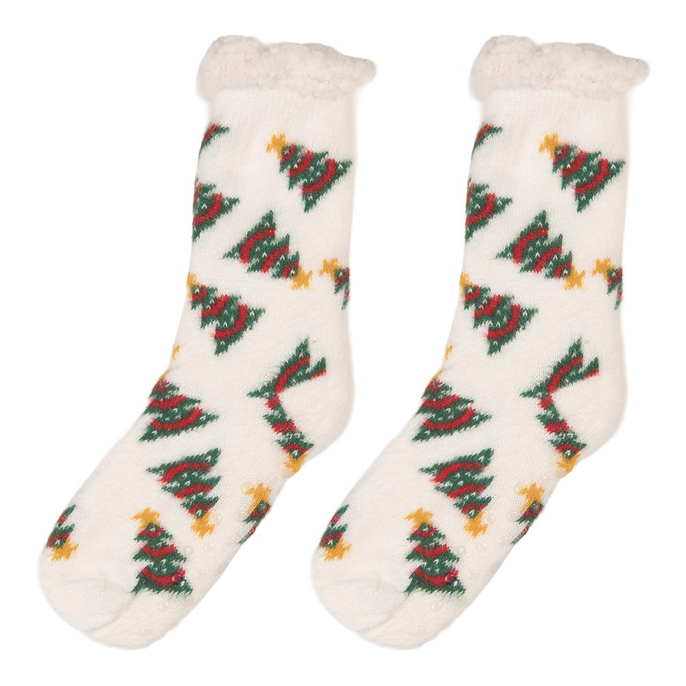 Kerstsokken one size Wit Synthetisch