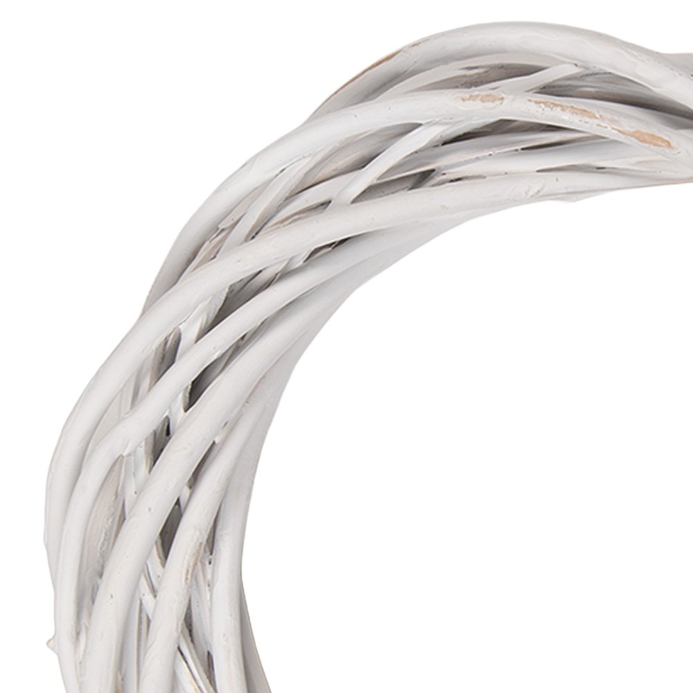 Krans Ø 20x4 cm Wit Rotan