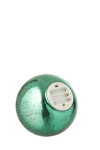 J-Line decoratie Bal Gekraakt - glas - groen - S - LED