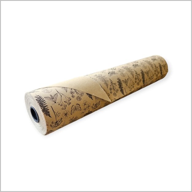 Papierrol – Bio Kraft Nature Time – Zwart / Bruin – 60cm x 100m