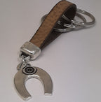 Lucky hoefijzer leren sleutelhanger