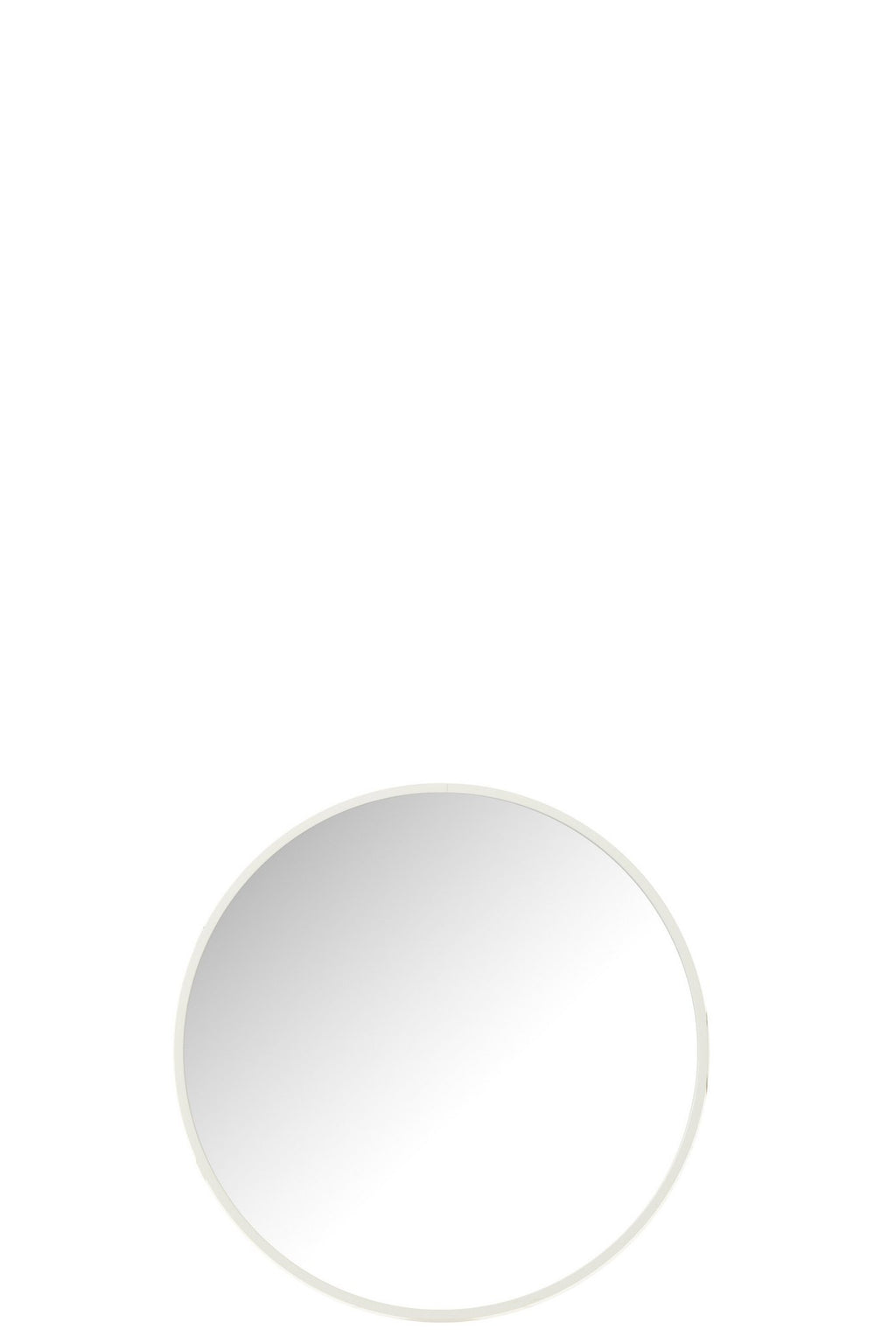 J-Line spiegel Rond - glas/metaal - wit - small - Ø 40 cm