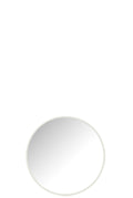 J-Line spiegel Rond - glas/metaal - wit - small - Ø 40 cm