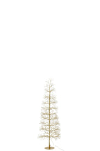 J-Line decoratie Boom - warm witte - ijzer - goud - M - LED