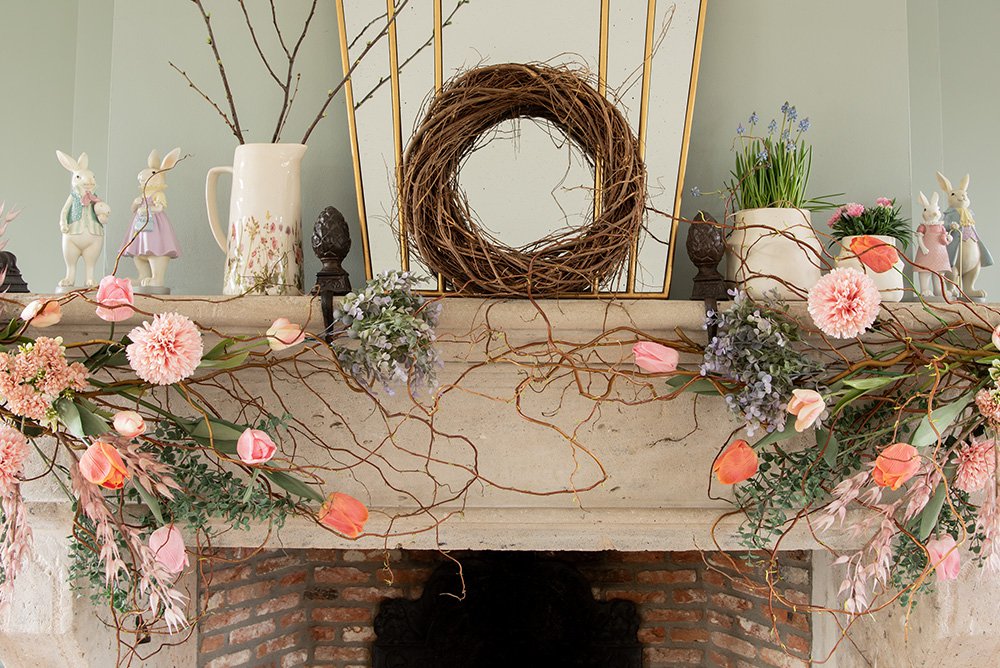 Decoratie Kan 20x13x25 cm Roze Beige Keramiek Bloemen Waterkan