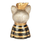 Decoratie Beeld Kat 11x9x18 cm Goudkleurig Bruin Kunststof