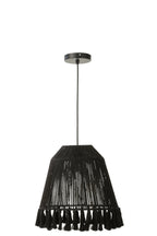 J-Line hanglamp Celia - jute - zwart - small