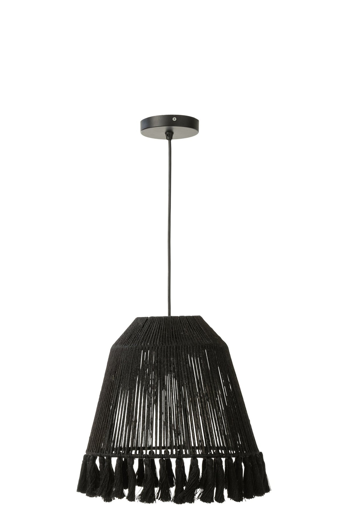 J-Line hanglamp Celia - jute - zwart - small