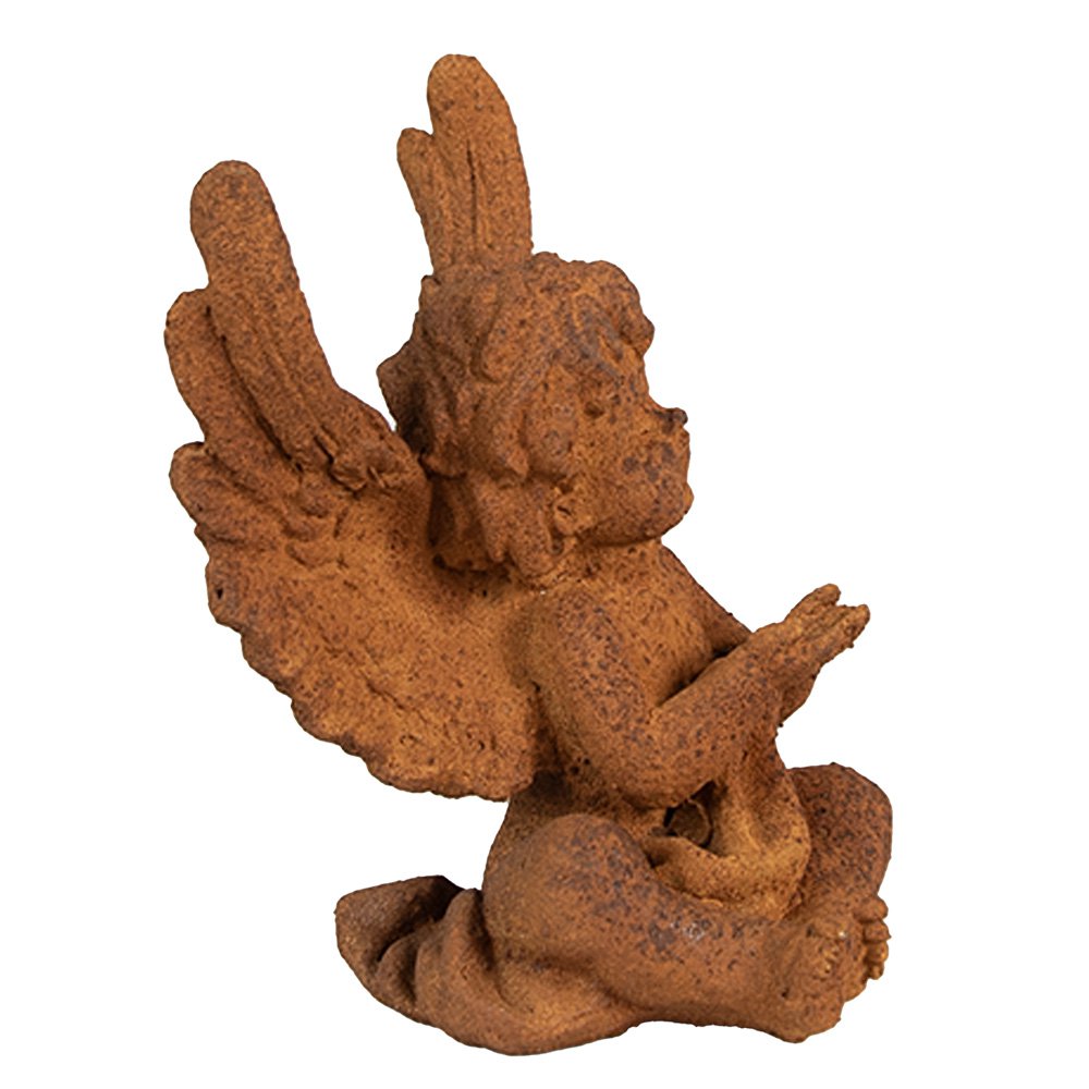 Decoratie Beeld Engel 12 cm Bruin Polyresin Religious sculpture