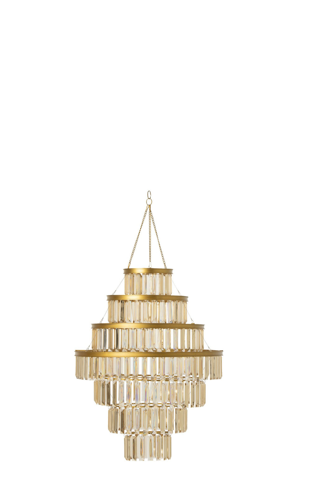 J-Line Moderne kroonluchterlampenkap - acryl - goud - small