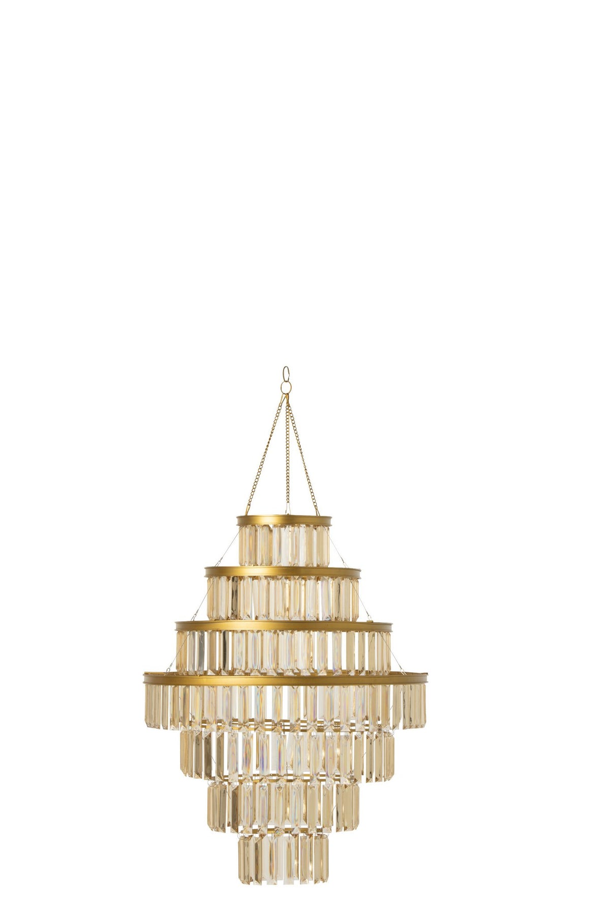 J-Line Moderne kroonluchterlampenkap - acryl - goud - small