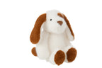 J-Line knuffel Hond - polyester - wit/bruin - medium