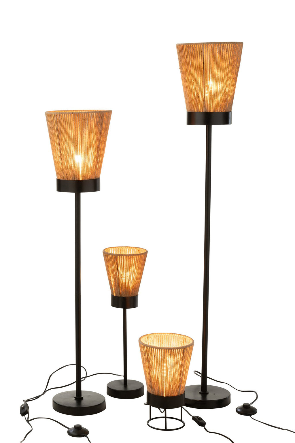 J-Line staanlamp Luna - jute - beige - large