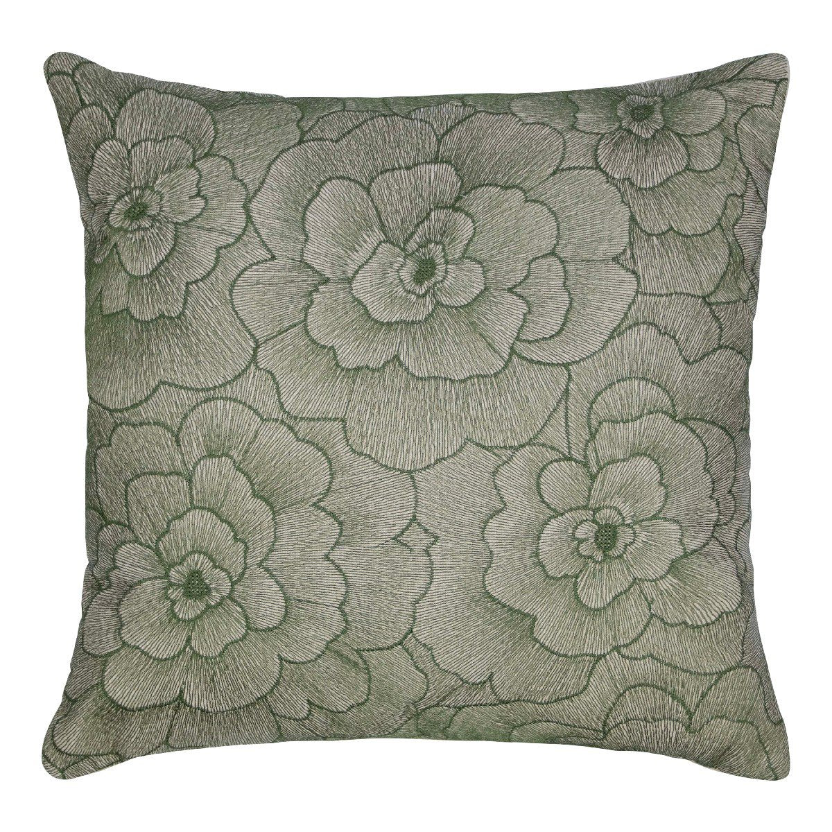 Rosanna Kussen geborduurd donker groen 45x45cm