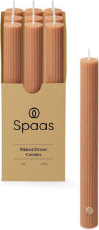 Ribbed dinerkaars 9 stuks beige