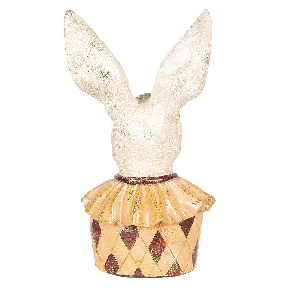 Beeld Konijn 24 cm Beige Geel Polyresin