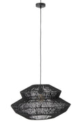 J-Line hanglamp Touw - metaal - zwart - S