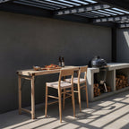 Freya outdoor teakhouten barstoel - 46x46x109 cm