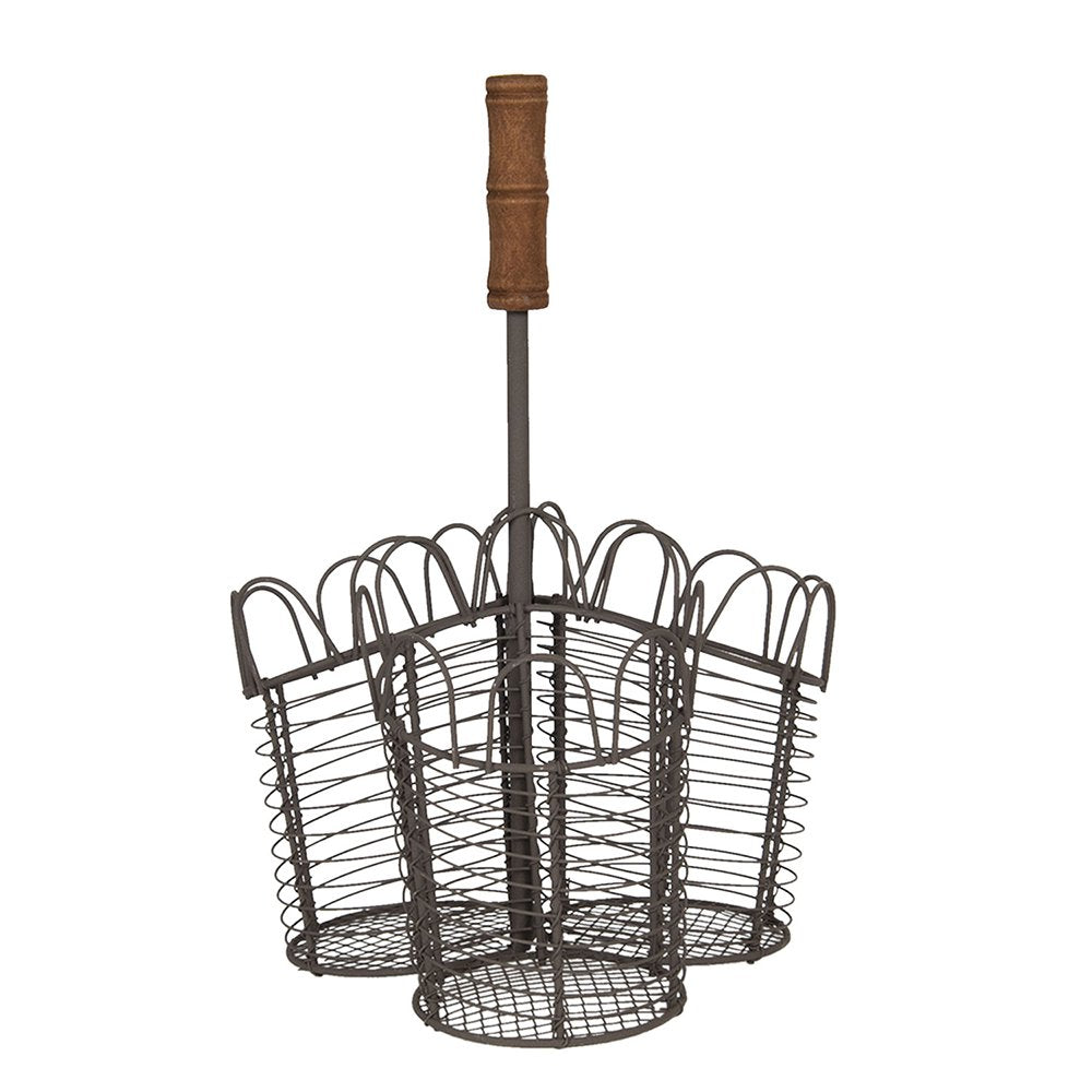 Flessenhouder 23x14x34 cm Bruin IJzer