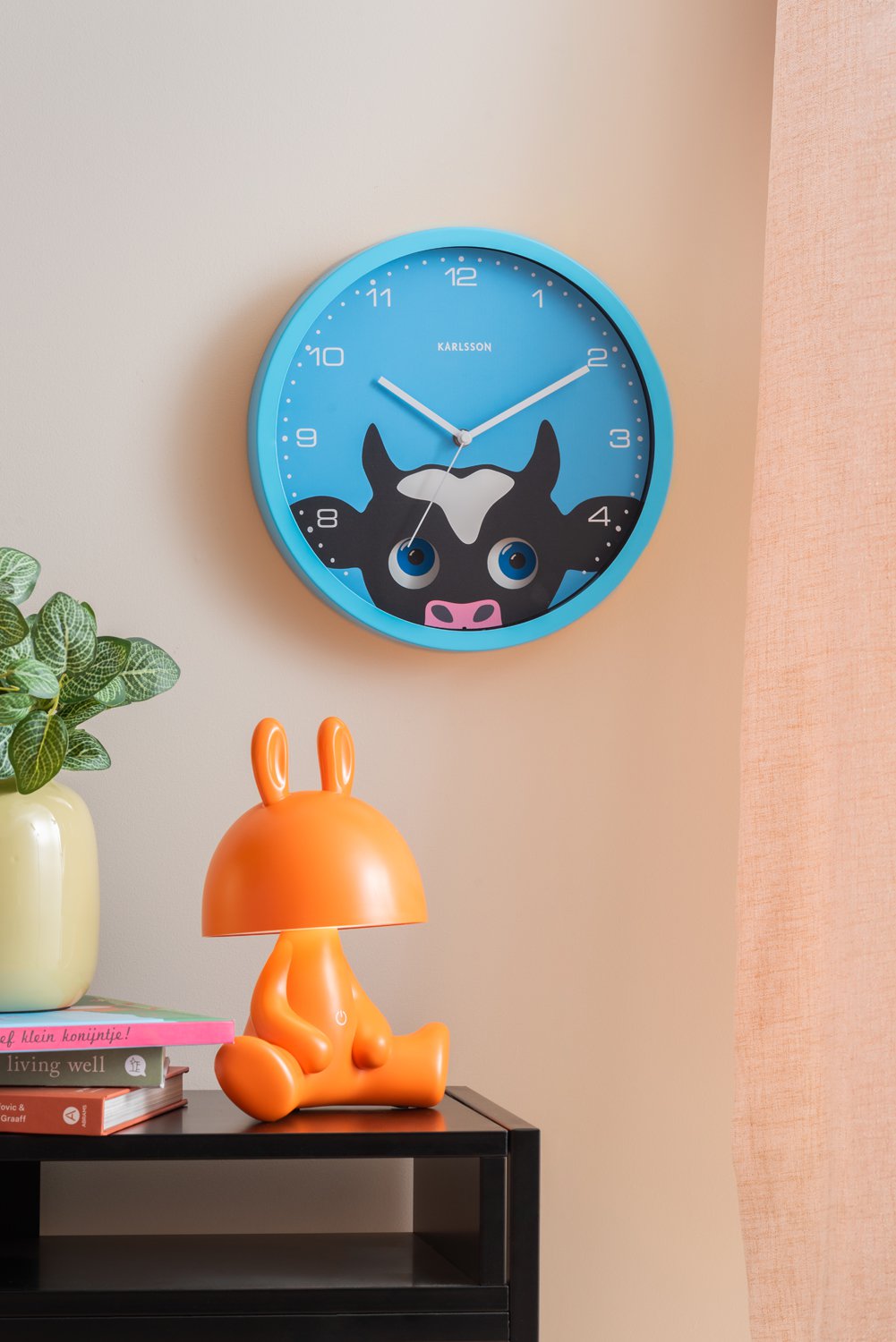 Wandklok Kiekeboe Koe