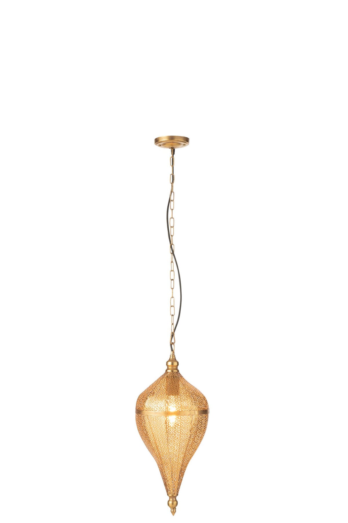 J-Line hanglamp Druppel - metaal - goud - small