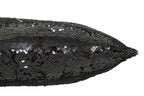 J-Line Kussen Omkeerbaar Sequin Zwart/Zilver