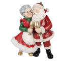 Kerstdecoratie Beeld Kerstvrouw 20x12x26 cm Rood Kunststof Beeld