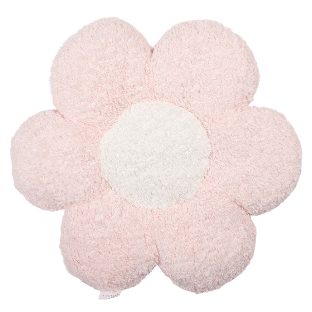 Sierkussen Bloem Ø 50x5 cm Roze Polyester