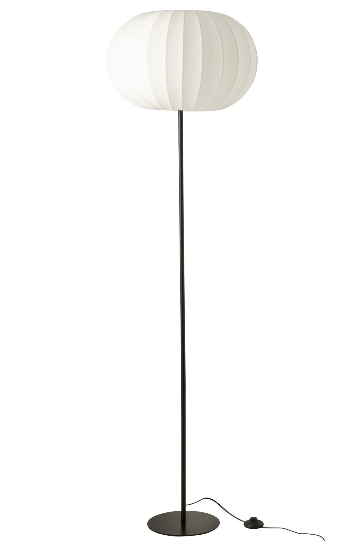 J-Line Staanlamp Lantaarn Metaal/Textiel Wit Large