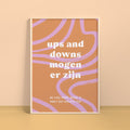 Poster A4 Kleur | Ups en downs